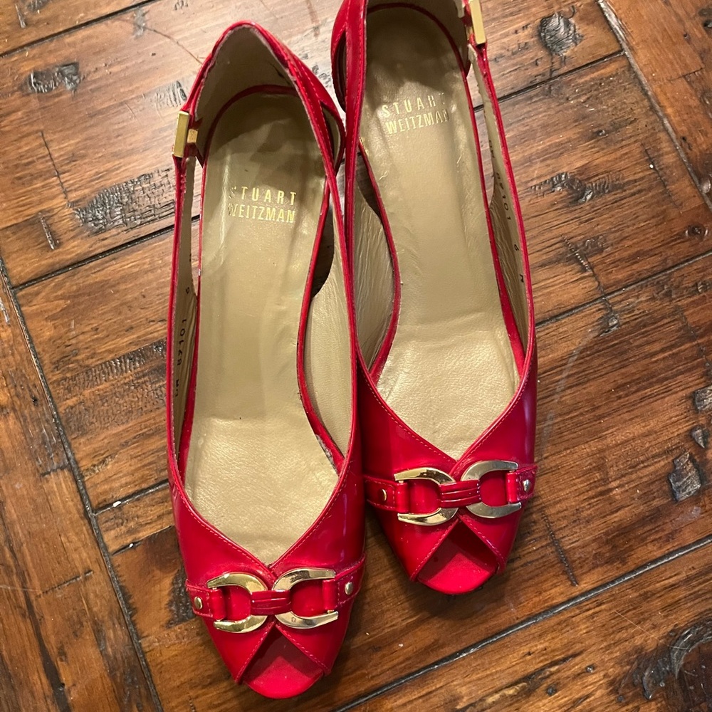 Stuart Weizman “Ruby Slippers “! Size 6 Patent Le… - image 2